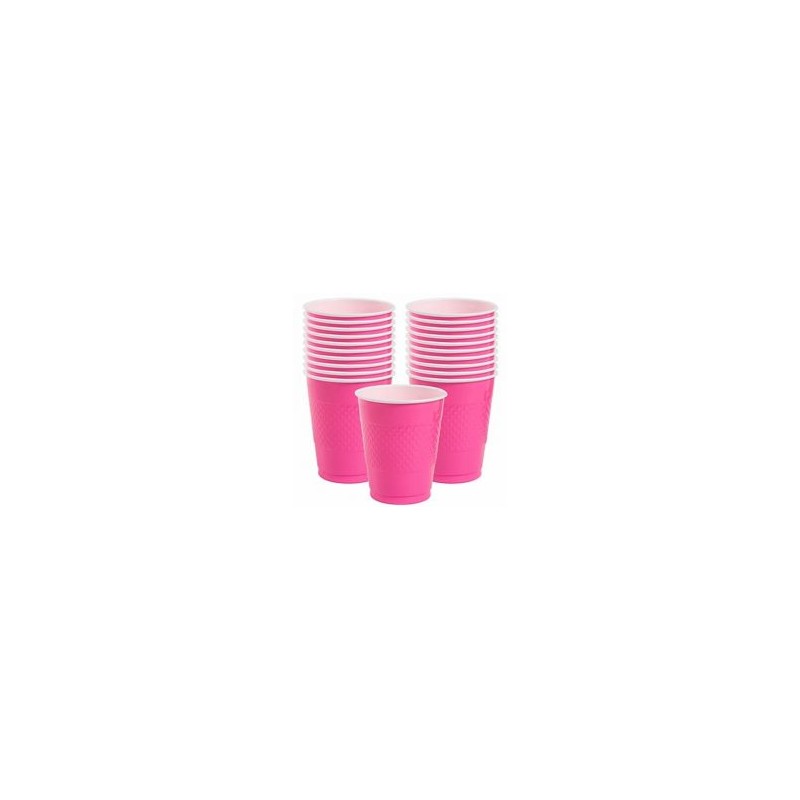 Vasos desechables magenta