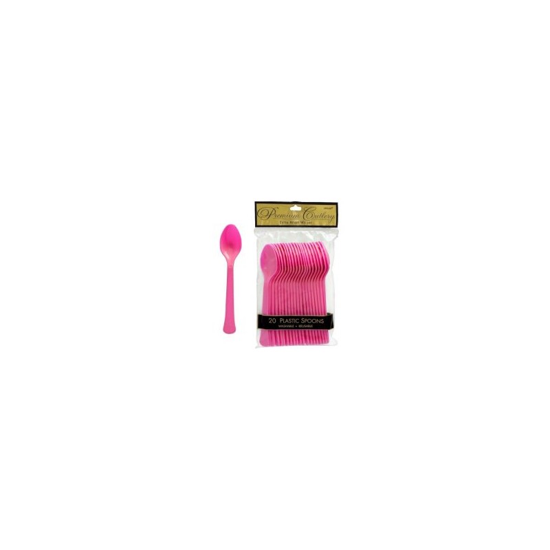 Cucharas desechables magenta
