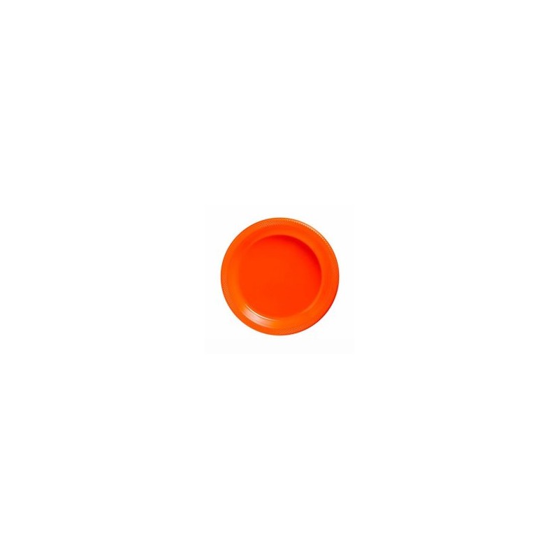 Platos desechables naranjas