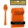 Cucharas desechables naranjas