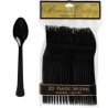 Cucharas desechables negras