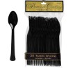 Cucharas desechables negras