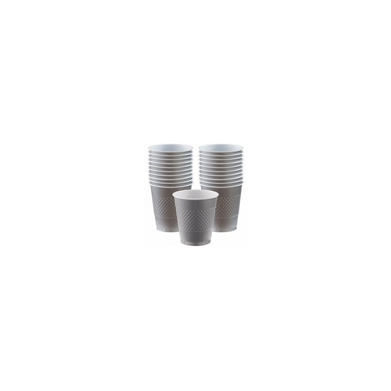 Vasos desechables plateados