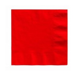 Servilletas rojas de papel