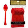 Cucharas desechables rojas