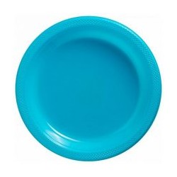 Platos desechables azul caribe grande