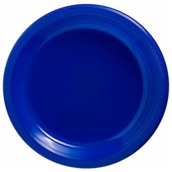 platos desechables azules grandes
