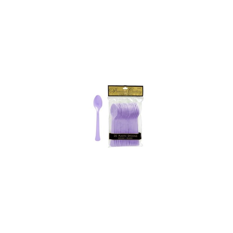 Cucharas desechables lilas